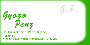 gyozo penz business card